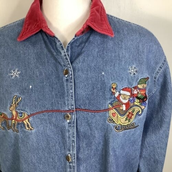 WOMANS NutCracker Small Christmas Jeans Shirt - Picture 2 of 8